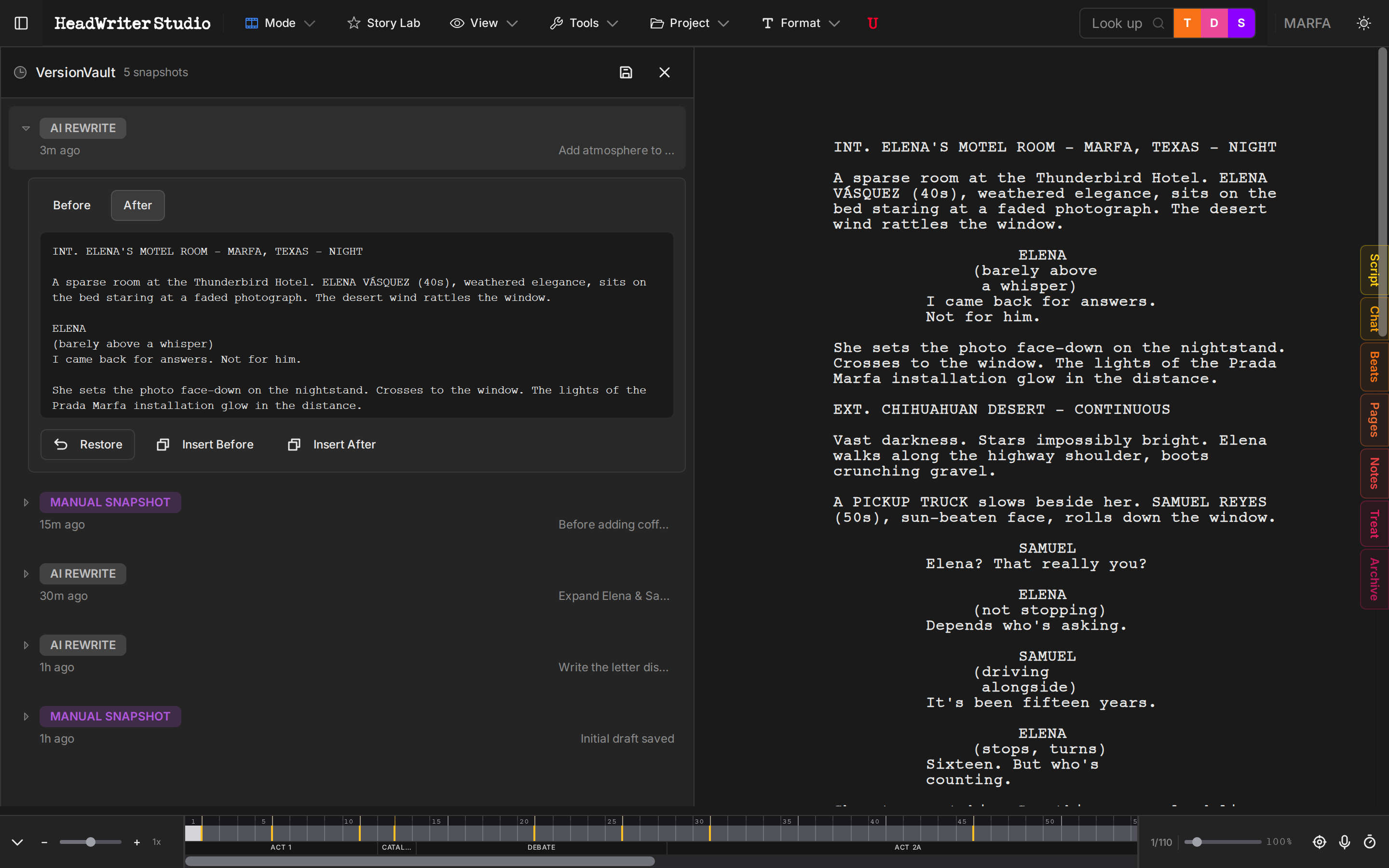 VersionVault version history